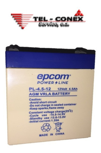 Imagen 1 de 5 de Bateria 12v 4.5 Ah Epcom Para Ups, Cercos, Alarmas