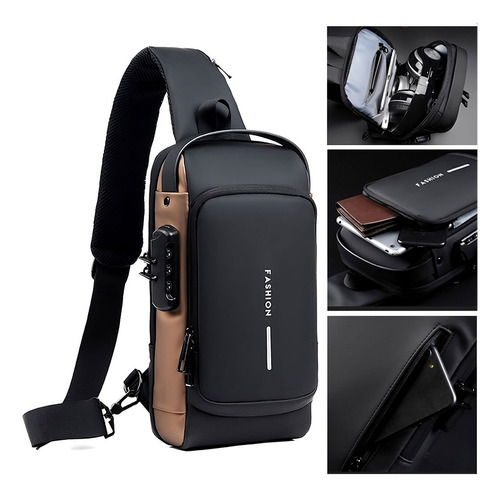 Mochila Morral Impermeable Antirrobo Hombre Carga Usb 