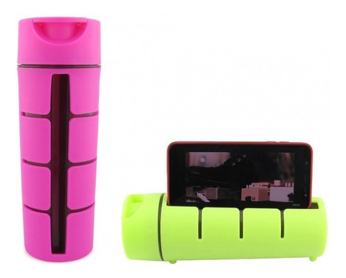 Botilito Porta Celular 590 Ml Gym Deporte Botella 