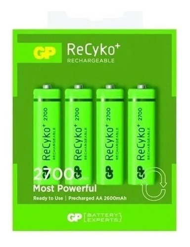 Imagen 5 de 7 de Cargador Gp + 4 Aaa 850mah + 4 Aa 2700mah Pilas Recargables