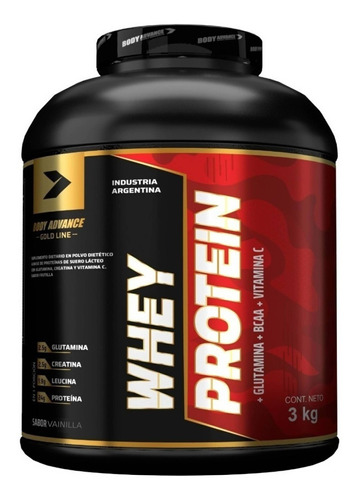 Suplemento en polvo Body Advance  Gold Line Whey Protein proteína sabor vainilla en pote de 3kg