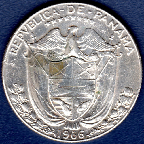 1/2 Balboa 1966 Moneda De Panamá Vasco Núñez De Balboa