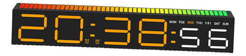 Reloj Digital Sensores De Sonido Dinámicos Amarillo Digital