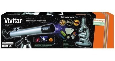 Kit Telescópio Luneta 120x Vivtelmic30 Vivitar O F E R T A