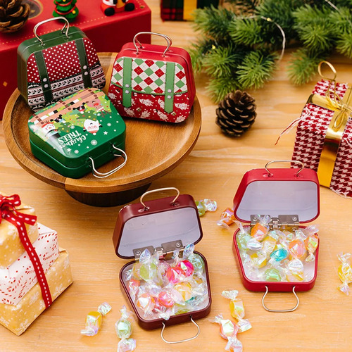 Cajas De Galletas Navideñas Lata De Dulces Navideños 4 Latas