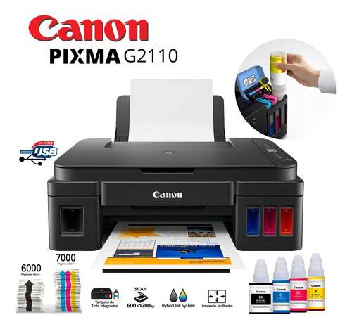 Impresora Multifunción A Color Canon Pixma G2110 220v