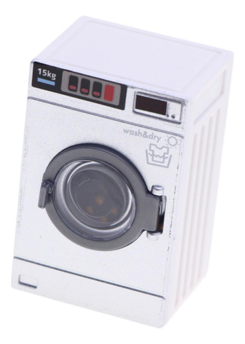 4 Lavadora Para Casa De Muñecas 1: 12, Minimuebles Para
