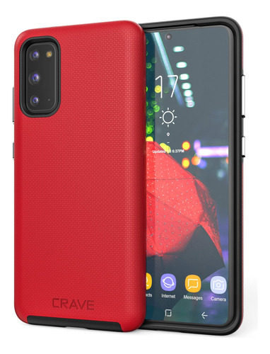 Funda Crave Dual Guard Galaxy S20 + 5g Dual Layer Rojo
