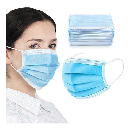 Imagen 1 de 8 de Mascarilla Quirurgica Desechable 50 Unidades Certificada