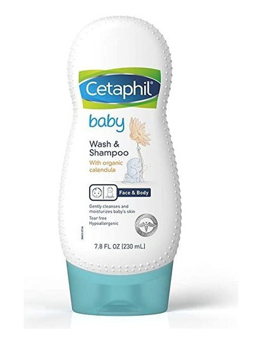 Cetaphil Baby Wash &amp; Shampoo Con Caléndula Orgánica, .