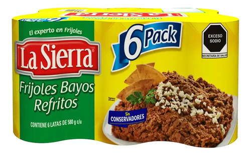 Frijoles La Sierra Bayos Refritos 6 Pzas De 580g