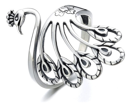 Anillos De Pavo Real Para Mujeres Y Nias Delicada Plata De 9