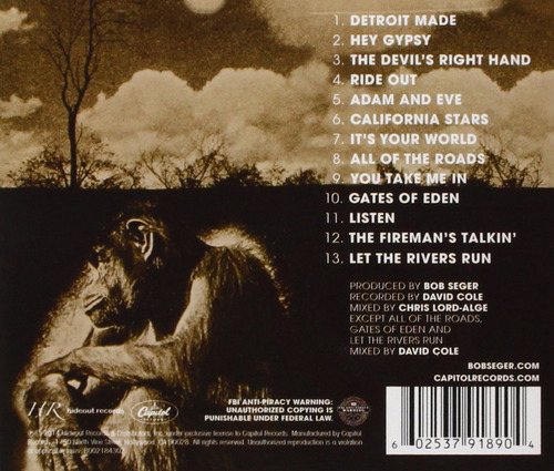 Cd De Audio: Bob Seger - Ride Out