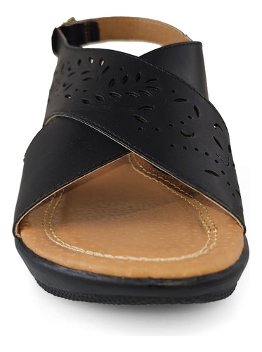 Sandalia Huarache T-bar Negro Dva 104702 22-26 Gnv®