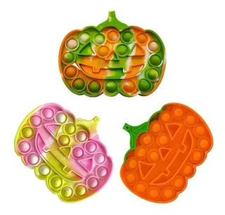 Coleccion Pack X3 Pop It Calabaza Halloween Fidget