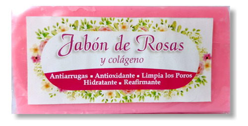 Jabón Natural Suero Rosas Y Colágeno 100gr De Crema Rosita