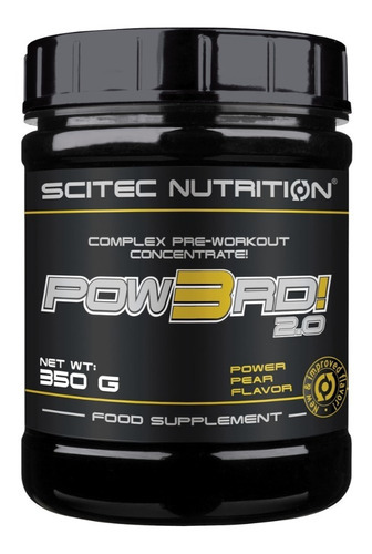 Pre Entreno Pow3rd 2.0 Pear 350 G - Scitec Nutrition Sabor Pera