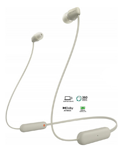 Sony Audifonos Bluetooth 5.0 Wireless 25 Horas Ipx4 Wi-c100