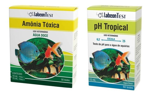 Alcon Labcon Teste Amônia Água Doce E Teste Ph Tropical 15ml