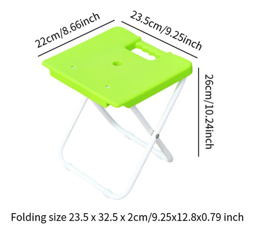 Purabas Plegables Asiento Portátil Con Mango Silla De Verde