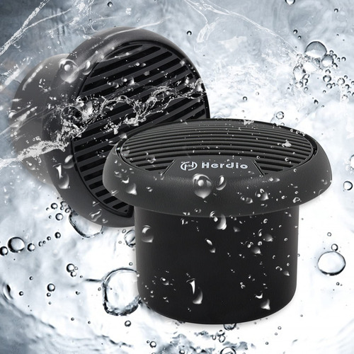 Marine Bluetooth Speakers Herdio 3-inch 140w For Boat Black