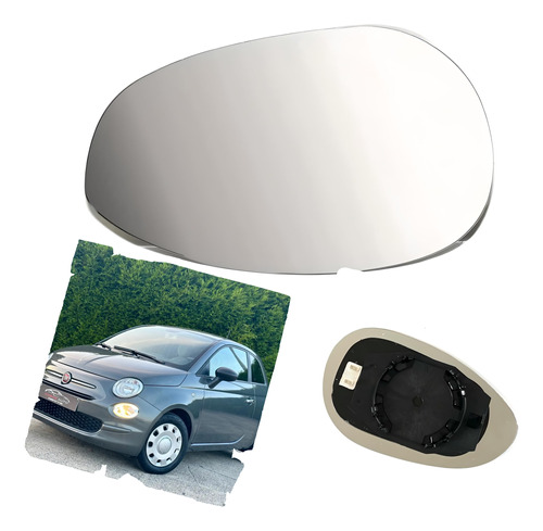 Luna Espejo Izquierda Compatible Con Fiat 500 2007-2015