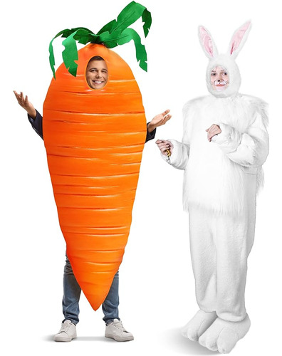Juego 2 Juegos Disfraz Conejo Pascua Zanahoria Para Adultos