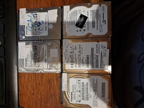 Lote 5 Discos Rigidos Notebook Sin Envios Plateado (Usado)