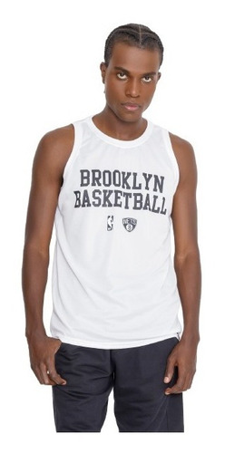 Regata Basquete Nba Casual Brooklyn Nets Branca