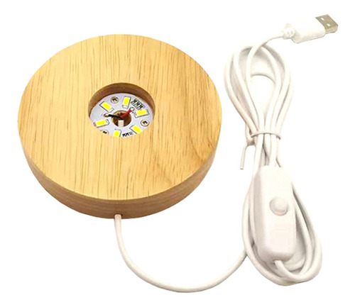 Luces Led Base De Exhibición De Madera Con Soporte De