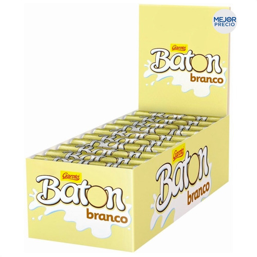 Chocolate Garoto Baton Blanco Caja X30 Unid - Mejor Precio