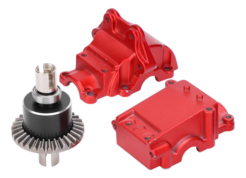 Kit Diferencial De Metal Vermelho Rc 1/14 Para Wltoys 144001