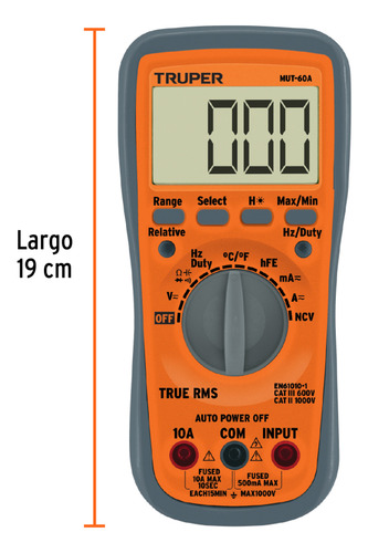 Multimetro Digital Truper Mut-60a Uso Profesional