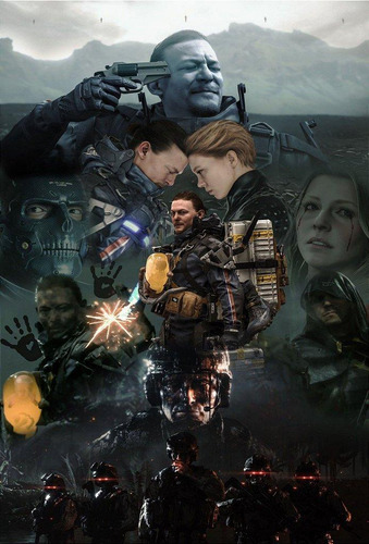 Skin Adesivo Ps5 Com Disco E 2 Controles Death Stranding B2