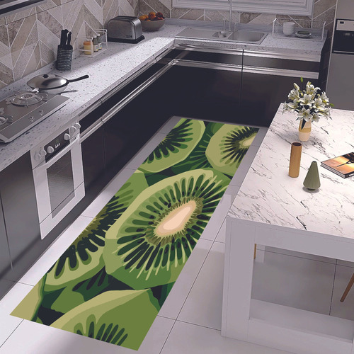 Tapete Capacho Mosaic Peças Diversas Cozinha Área Lazer Casa Comprimento 120 Cm Cor Branco Desenho Do Tecido Kiwi Tapete Poliester Largura 40 Cm