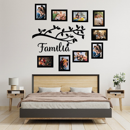 Cuadro Para Fotos Rama Arbol Familia Mdf 