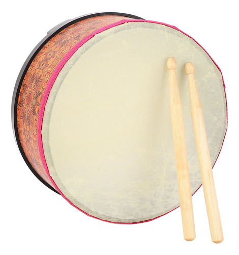 Tambor Toy Para Niños, Mano, Piel De Oveja, Marco De Madera,