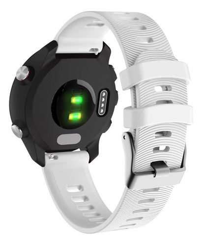 Pulseira Compatível Com Garmin 645 Music + Pelicula Vidro Cor Branco Largura 20 mm
