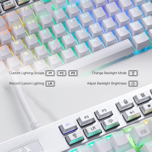 Teclado Para Jogos Redragon K550 Rgb 104 Teclas + 12 Macro G