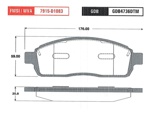 Balatas Trw Del. Ford Lobo Harley Davidson 2006 A 2007 1 Jgo