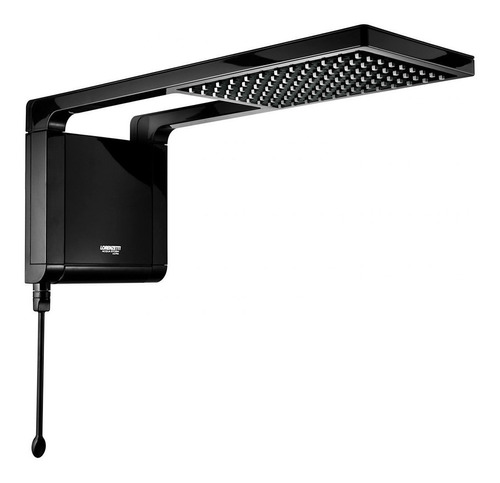 Regadera eléctrica de pared Lorenzetti Acqua Ultra Storm negra 6800W 220V