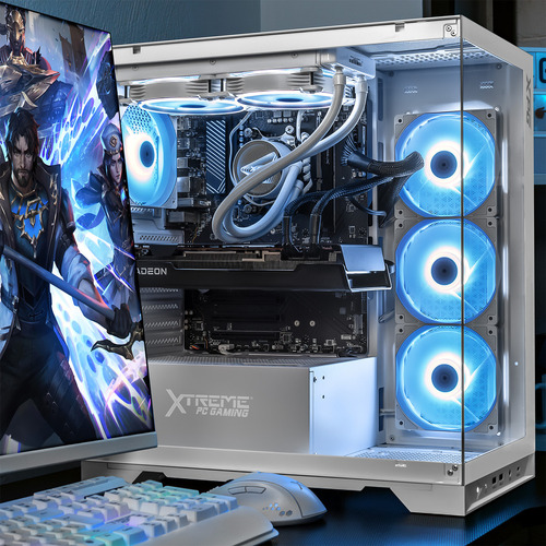 Xtreme Pc Gaming Xpg Amd Radeon Rx 7700 Xt Ryzen 9 7900x 32gb Ddr5 Ssd 1tb Sistema Liquido Wifi Invader X White