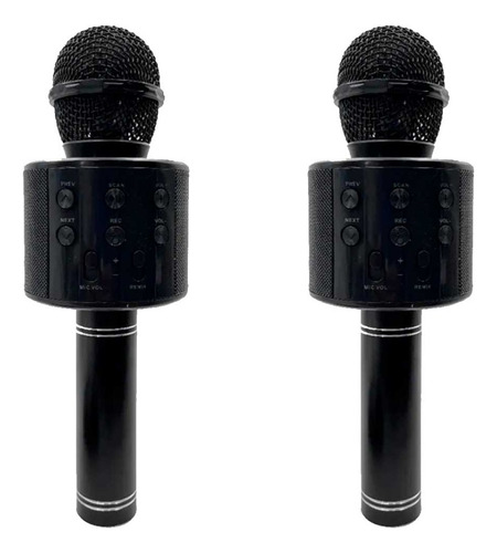 Kit 2 Micrófono Karaoke Bluetooth Mb-117 Link Bits