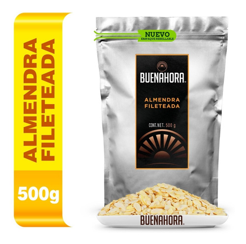 Almendra Fileteada Natural 500grs Calidad Premium