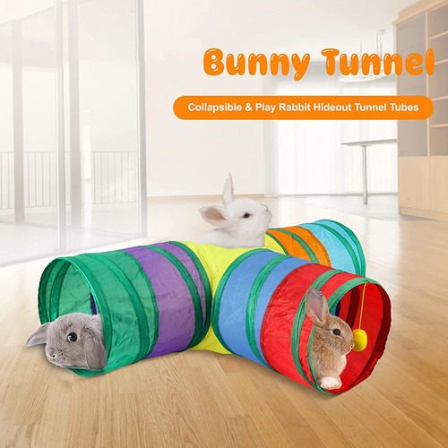 Túneles Y Tubos En Forma De Conejo Plegables De 3 Vías Para
