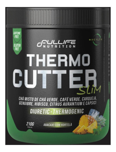 Termogênico Thermo Cutter 210g Fullife - Chá Verde Hibisco Sabor Abacaxi Com Hortelã