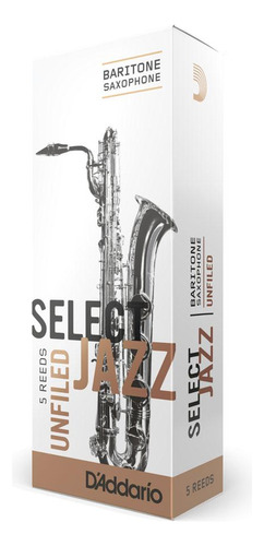 Palheta Sax Barítono 2h (5 Unidades) D'addario Select Jazz
