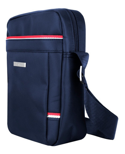 Sqbags Bolsa Para Hombre Tipo Mensajero Bolsillo Para Tablet Color Azul oscuro Diseño de la tela Bay