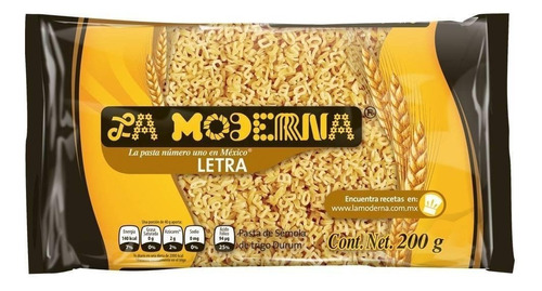 Caja Sopa Letras La Moderna 20 Paquetes De 200 Grs.