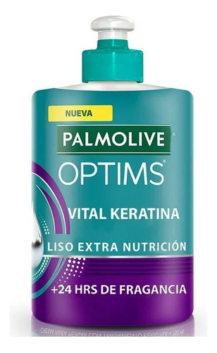 7 Pzas Crema Para Peinar Palmolive Optims Liso Extra Nutrici
